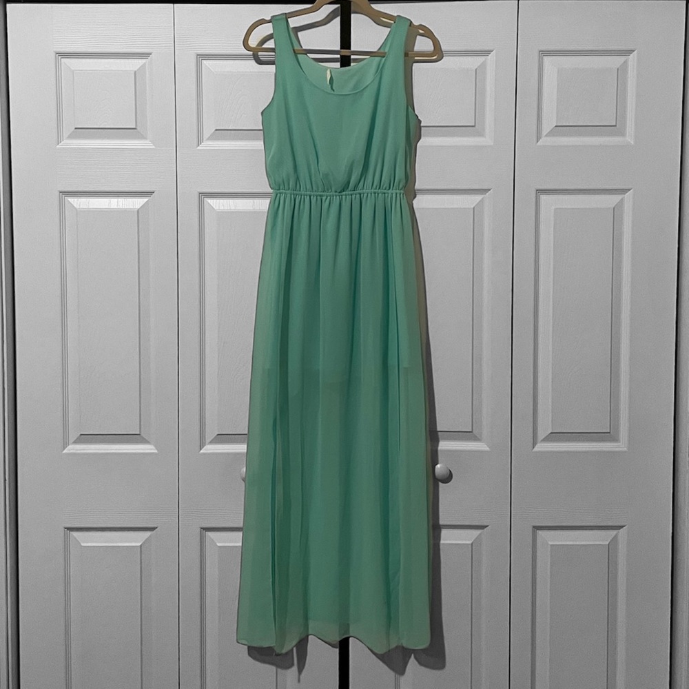 Long Teal Maxi Dress Size Medium